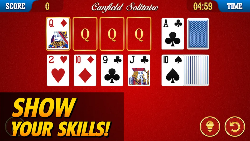 Canfield Solitaire (Кэнфилд пасьянс)  [МОД Много денег] Screenshot 1