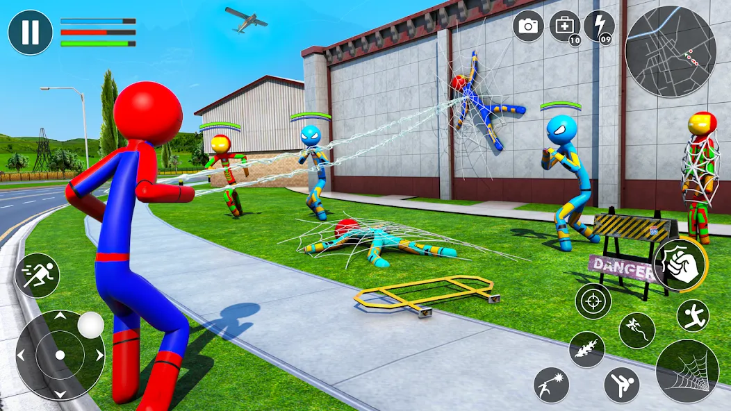 Spider Game-Stickman Rope Hero  [МОД Бесконечные монеты] Screenshot 3