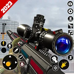 Скачать взлом Sniper Gun Shooting game (ИГИ Снайпер Оружие Стрелялки Игры)  [МОД Много монет] - полная версия apk на Андроид