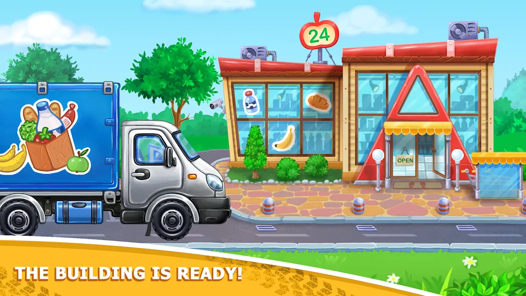 Kids truck games Build a house  [МОД Все открыто] Screenshot 5