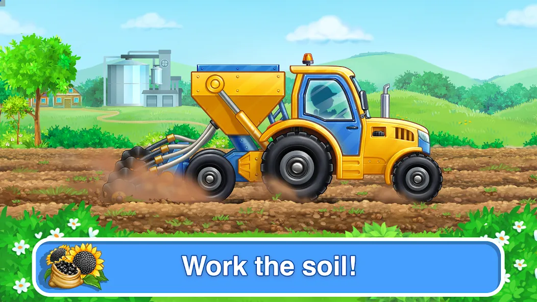 Tractor, car: kids farm games  [МОД Меню] Screenshot 2