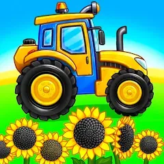 Взломанная Tractor, car: kids farm games  [МОД Меню] - последняя версия apk на Андроид