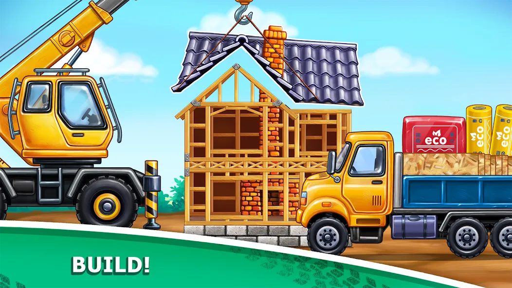 Truck games - build a house  [МОД Много монет] Screenshot 4