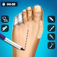 Взломанная Hospital Surgeon: Doctor Game  [МОД Много монет] - последняя версия apk на Андроид