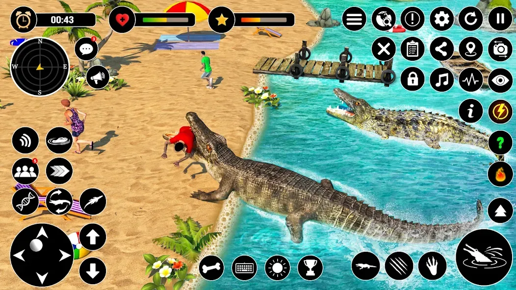 Animal Crocodile Attack Sim (Энимал Крокодайл Аттак Сим)  [МОД Много денег] Screenshot 3