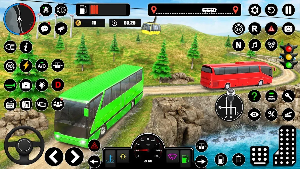 Offroad Bus Simulator Bus Game (Оффроуд Автобус Симулятор Игра)  [МОД Меню] Screenshot 5