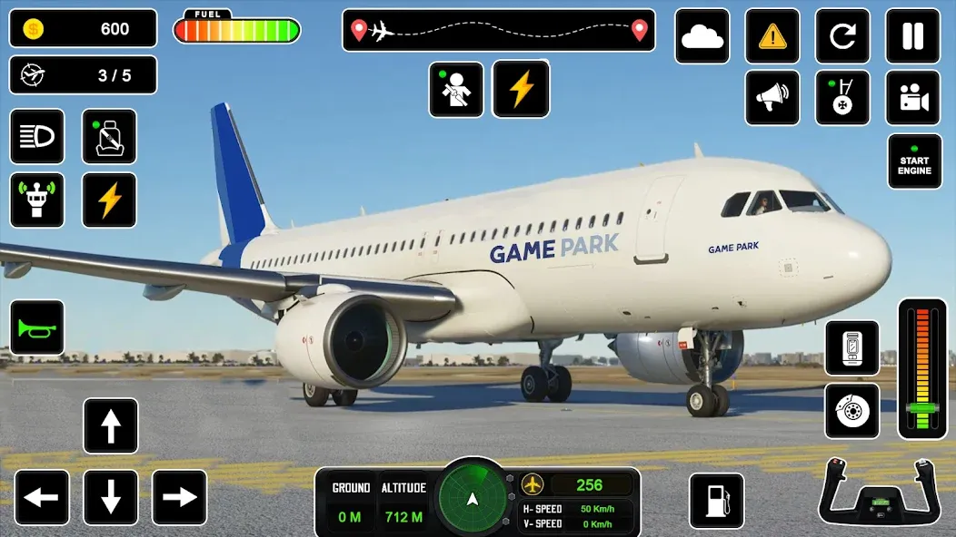 Pilot Simulator: Airplane Game  [МОД Много монет] Screenshot 1