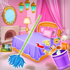 Взлом Princess house cleaning advent  [МОД Unlocked] - полная версия apk на Андроид