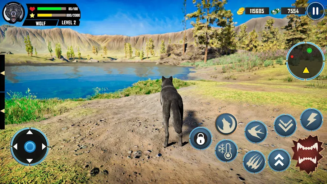 Wild Wolf Simulator Games  [МОД Все открыто] Screenshot 2