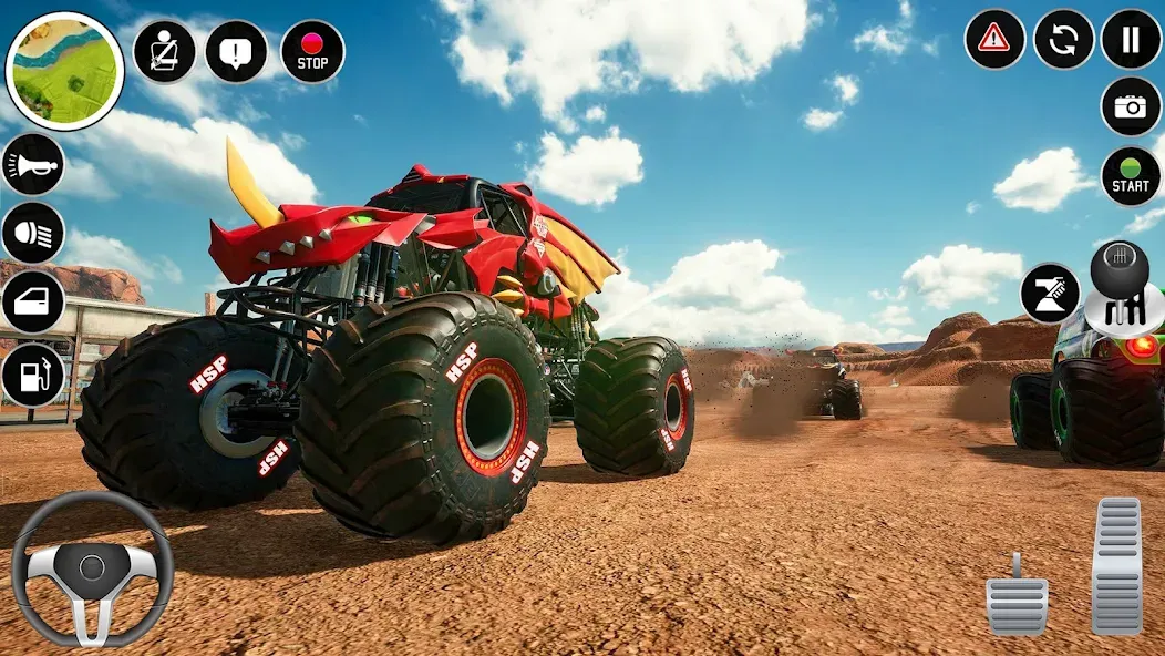 Extreme Monster Truck Game 3D (Монстр Трак Экстремальные Игры)  [МОД Бесконечные деньги] Screenshot 2