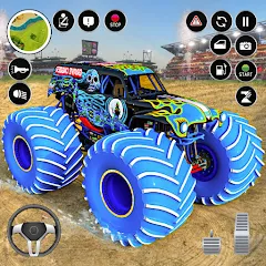 Взломанная Extreme Monster Truck Game 3D (Монстр Трак Экстремальные Игры)  [МОД Бесконечные деньги] - последняя версия apk на Андроид