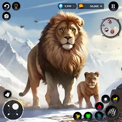 Скачать взломанную Lion Simulator Wild Lion Games  [МОД Много монет] - стабильная версия apk на Андроид