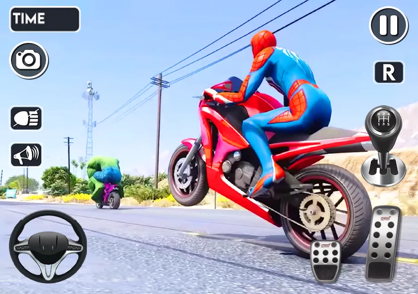 Spider Bike Stunt 3D Mega Ramp  [МОД Меню] Screenshot 1