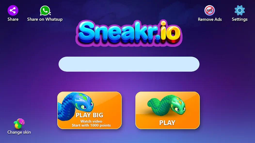 Sneak.io - Snake Game  [МОД Много денег] Screenshot 5