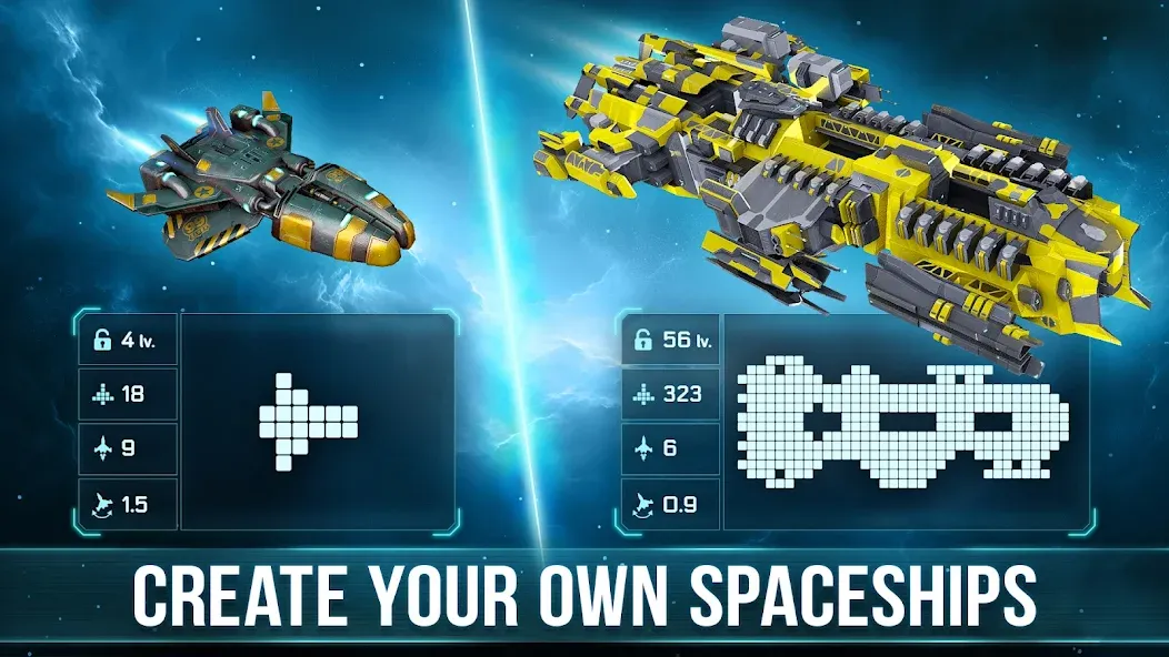 Space Arena: Construct & Fight (Спейс Арена)  [МОД Unlocked] Screenshot 1