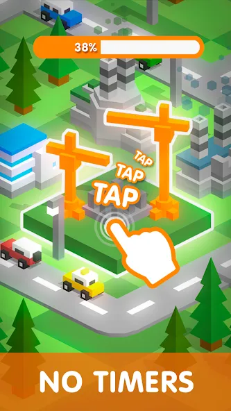 Tap Tap: Idle City Builder Sim  [МОД Много монет] Screenshot 2