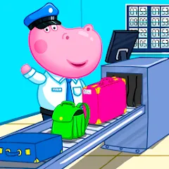 Взломанная Hippo: Airport Profession Game  [МОД Все открыто] - полная версия apk на Андроид