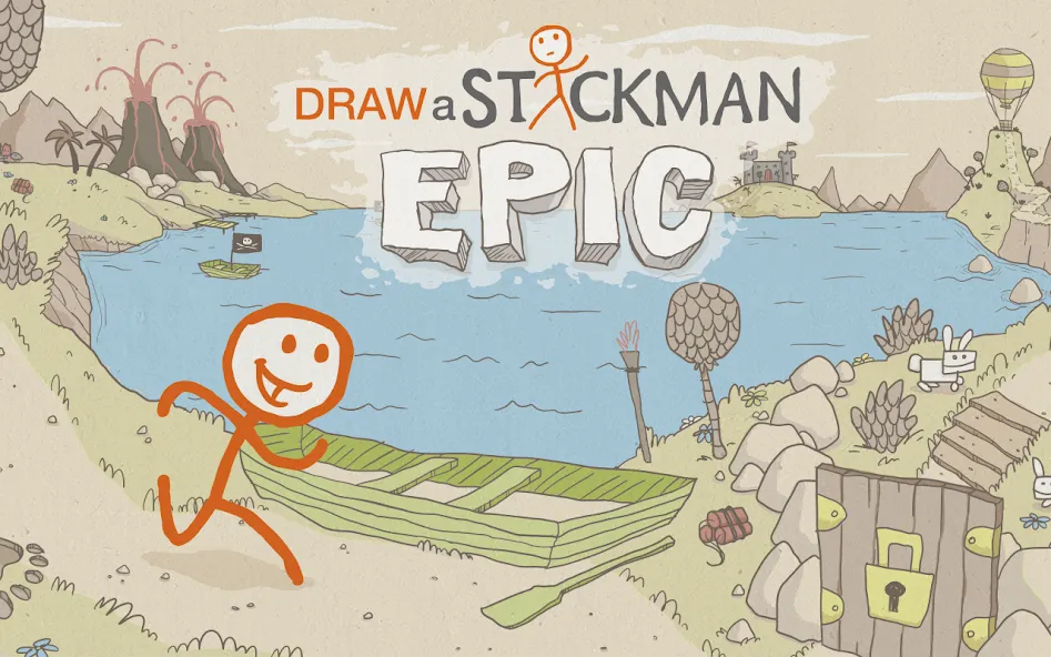 Draw a Stickman: EPIC Free (Нарисуй палочного человечка)  [МОД Много монет] Screenshot 1