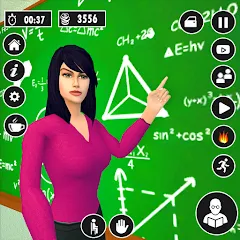 Скачать взломанную High School Teacher Life Game  [МОД Меню] - полная версия apk на Андроид