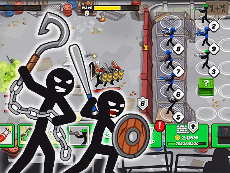 Stickman Defenders: Stick War  [МОД Много денег] Screenshot 3