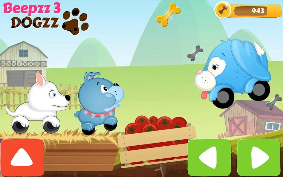 Racing games for kids - Dogs  [МОД Бесконечные монеты] Screenshot 2