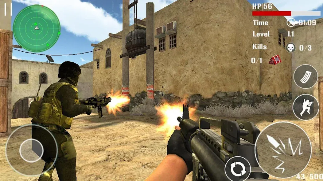 Gun Strike Shoot 3D  [МОД Unlocked] Screenshot 1