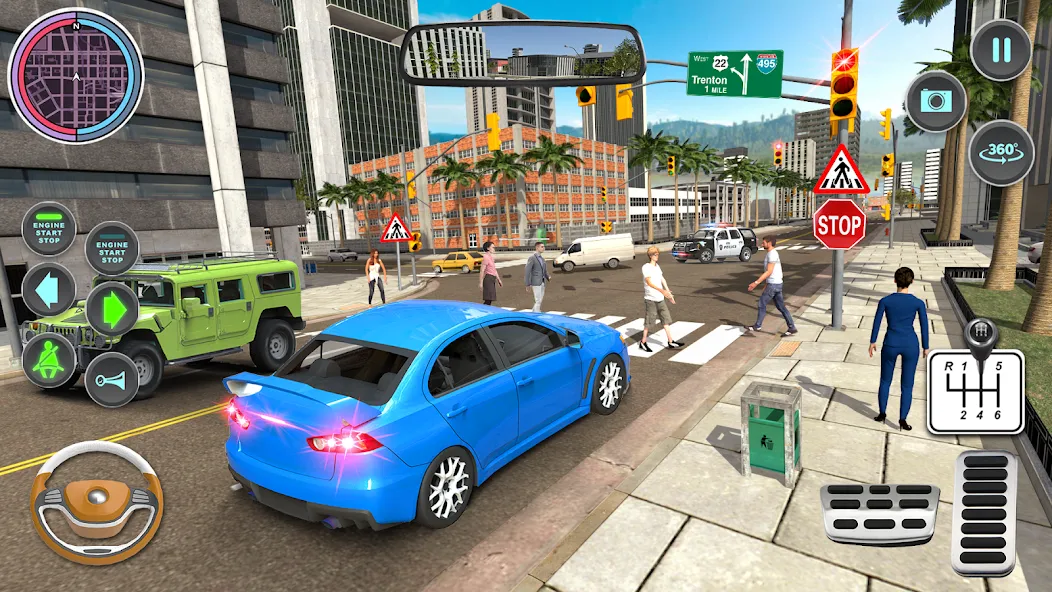 Modern Car Driving School Game  [МОД Unlocked] Screenshot 3