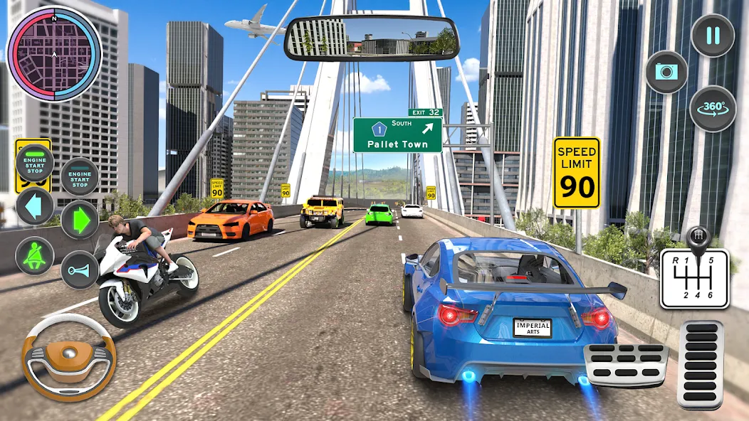 Modern Car Driving School Game  [МОД Unlocked] Screenshot 5