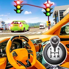 Взломанная Modern Car Driving School Game  [МОД Unlocked] - полная версия apk на Андроид