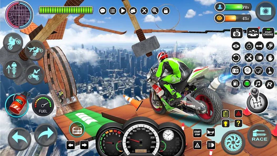 Mega Ramp Bike Stunts Games 3D  [МОД Mega Pack] Screenshot 2