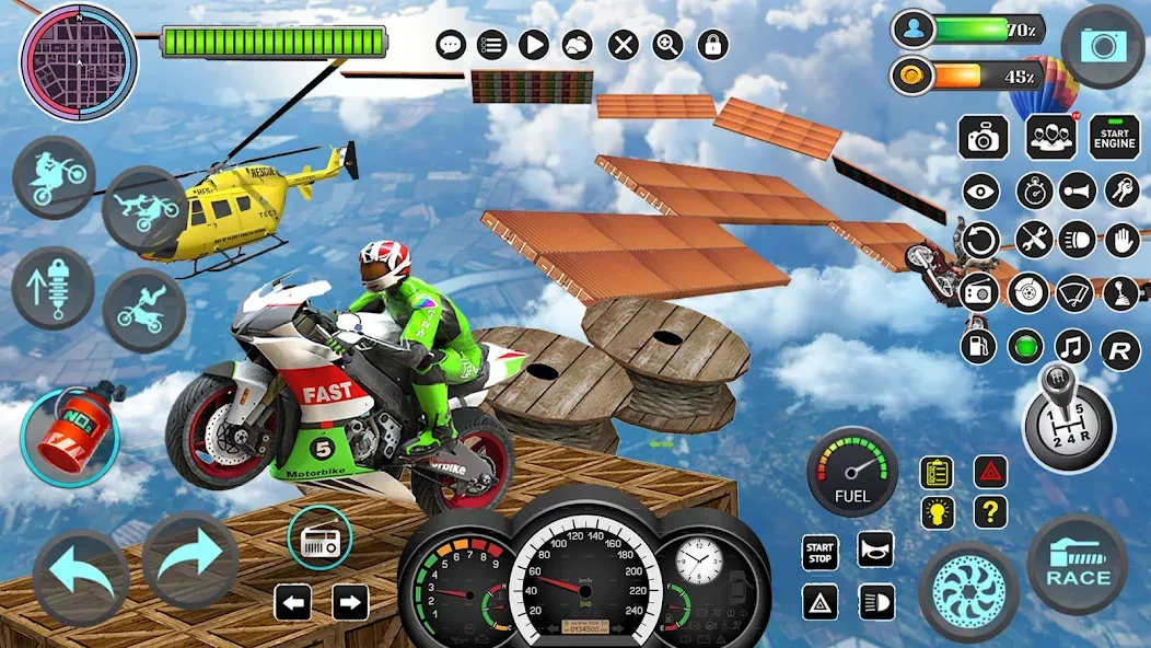 Mega Ramp Bike Stunts Games 3D  [МОД Mega Pack] Screenshot 3