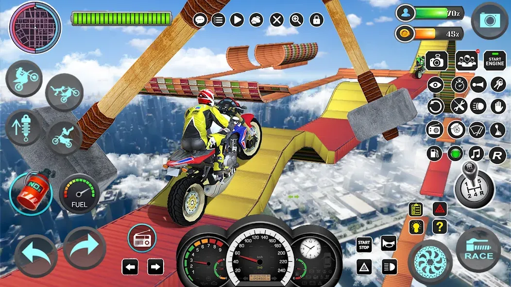 Mega Ramp Bike Stunts Games 3D  [МОД Mega Pack] Screenshot 4