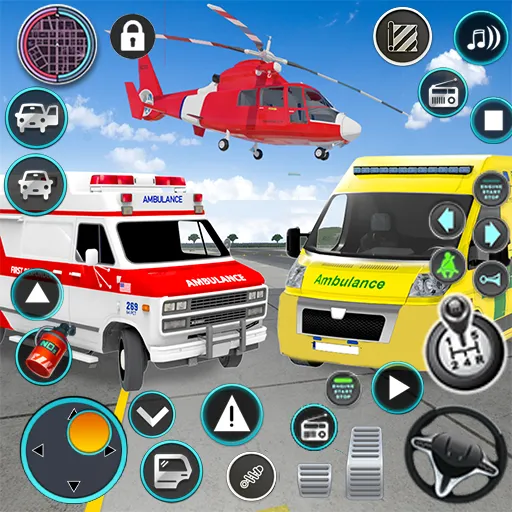 Heli Ambulance Simulator Game  [МОД Unlocked] Screenshot 1