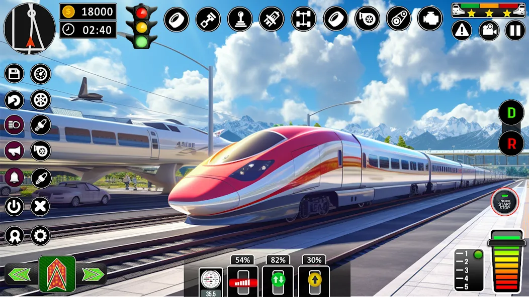 City Train Games Driver Sim 3D  [МОД Бесконечные монеты] Screenshot 4