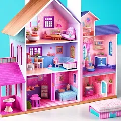 Скачать взломанную Doll House Design Doll Games (Дизайн кукольного домика игры с куклами)  [МОД Все открыто] - полная версия apk на Андроид