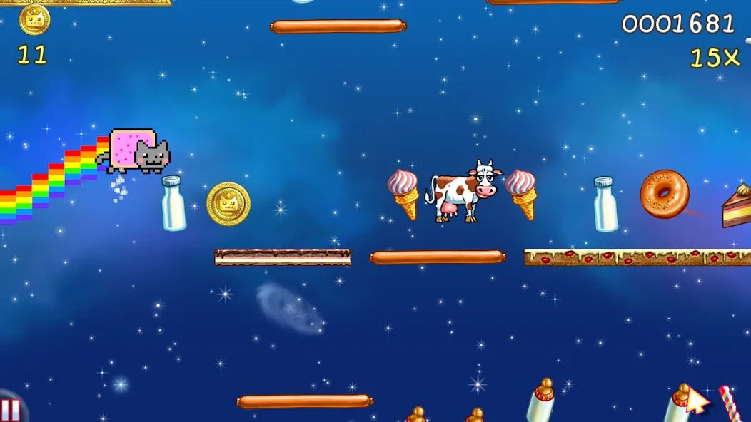 Nyan Cat: Lost In Space (Нян Кэт)  [МОД Unlimited Money] Screenshot 1