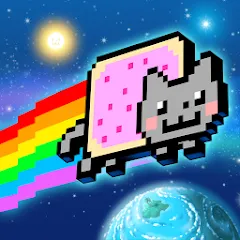 Скачать взлом Nyan Cat: Lost In Space (Нян Кэт)  [МОД Unlimited Money] - стабильная версия apk на Андроид