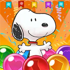 Взломанная Bubble Shooter - Snoopy POP! (Бабл шутер)  [МОД Все открыто] - стабильная версия apk на Андроид