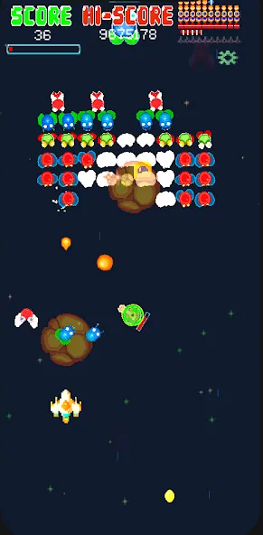 Galaxiga Retro Arcade Action (Галаксига Ретро Аркейд Экшн)  [МОД Много денег] Screenshot 2