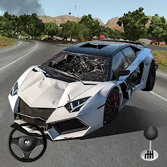 Взломанная Mega Car Crash Simulator (Мега Кар Краш Симулятор)  [МОД Menu] - полная версия apk на Андроид