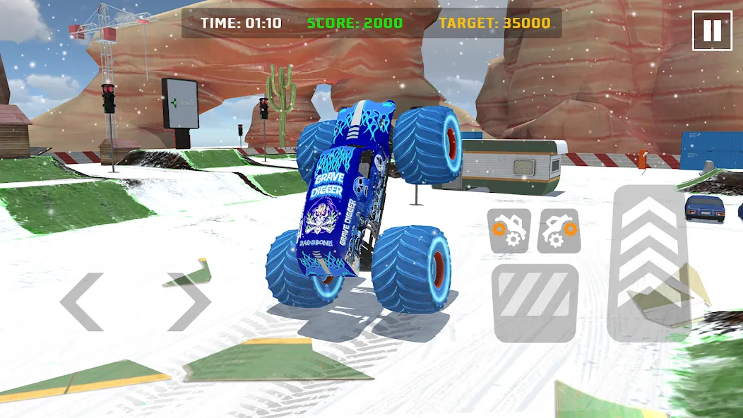 Car Games: Monster Truck Stunt (Монстртрак стант)  [МОД Бесконечные монеты] Screenshot 1