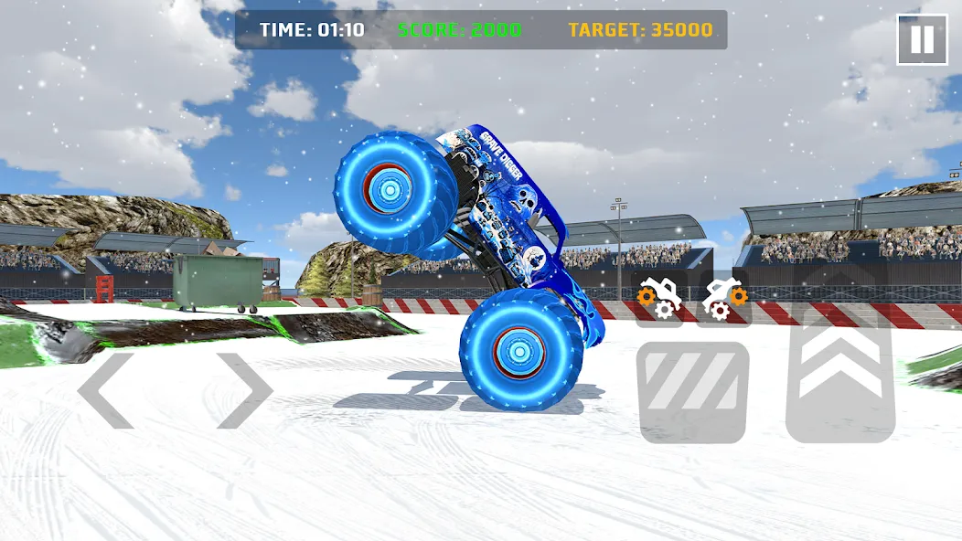 Car Games: Monster Truck Stunt (Монстртрак стант)  [МОД Бесконечные монеты] Screenshot 2