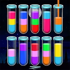 Взломанная Water Sort Color Sorting games (Вотер Сорт Колор Сортинг гейм)  [МОД Все открыто] - последняя версия apk на Андроид