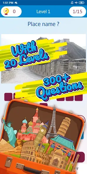 Guess the famous place  [МОД Бесконечные монеты] Screenshot 3