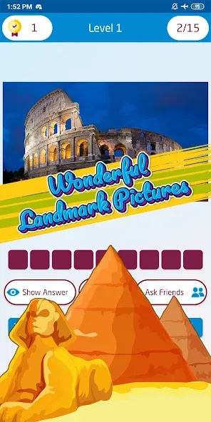 Guess the famous place  [МОД Бесконечные монеты] Screenshot 4