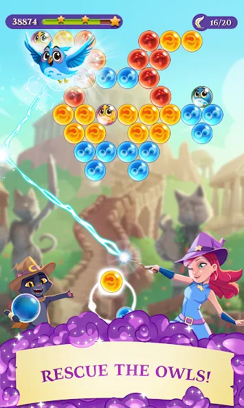 Bubble Witch 3 Saga (Бабл Витч 3 Сага)  [МОД Бесконечные монеты] Screenshot 1