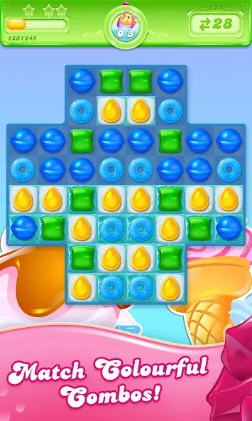 Candy Crush Jelly Saga (Кенди Краш Джелли Сага)  [МОД Unlocked] Screenshot 2