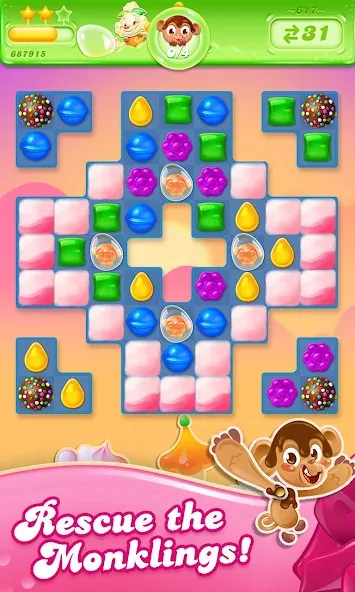 Candy Crush Jelly Saga (Кенди Краш Джелли Сага)  [МОД Unlocked] Screenshot 3