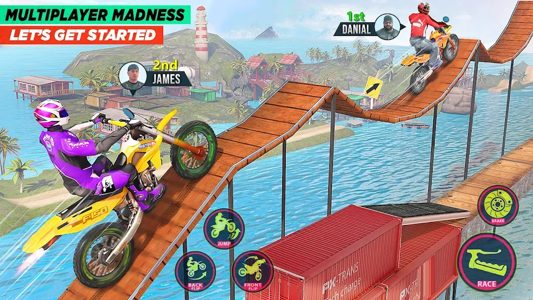 Bike Stunt Game: Tricks Master  [МОД Бесконечные деньги] Screenshot 1