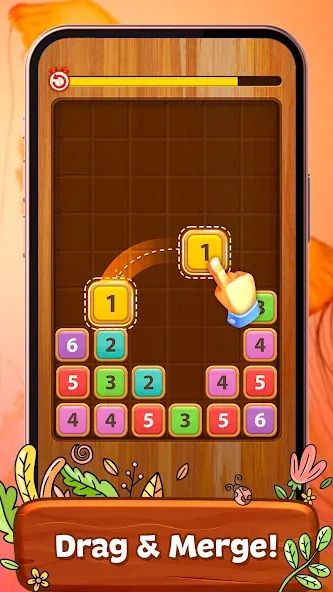 Merge Wood: Block Puzzle (Мерж Вуд)  [МОД Много монет] Screenshot 1